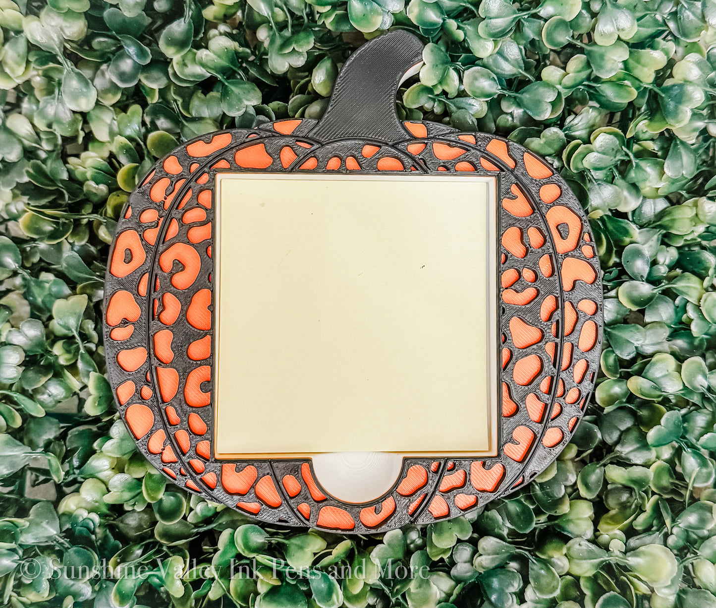 Cheetah Pumpkin Sticky Note Holder